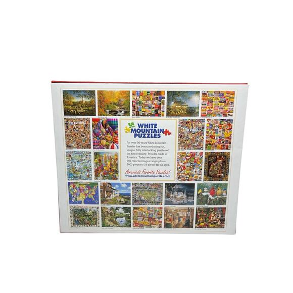 Checking It Twice White Mountain Puzzle 1000 Pieces Complete all Pieces Santa - Picture 2 of 6